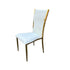 Chivari Caterpillar Chair Stainless Steel Gold Frame with White Cushions CCPM-W-AX-SO