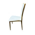Chivari Caterpillar Chair Stainless Steel Gold Frame with White Cushions CCPM-W-AX-SO