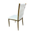 Chivari Caterpillar Chair Stainless Steel Gold Frame with White Cushions CCPM-W-AX-SO