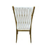 Chivari Caterpillar Chair Stainless Steel Gold Frame with White Cushions CCPM-W-AX-SO