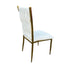 Chivari Caterpillar Chair Stainless Steel Gold Frame with White Cushions CCPM-W-AX-SO