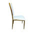 Chivari Caterpillar Chair Stainless Steel Gold Frame with White Cushions CCPM-W-AX-SO