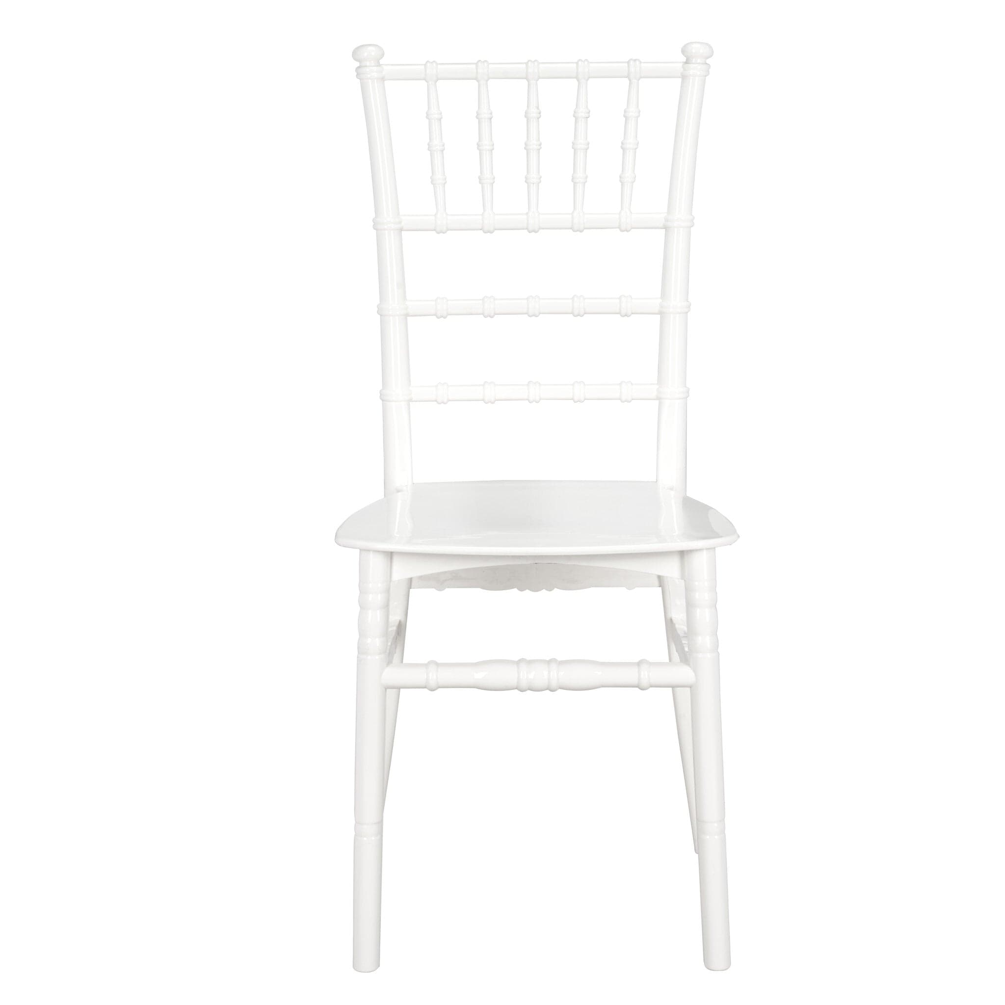 Chivari White BasicResin™ Chiavari Chair CCPW-SG-T