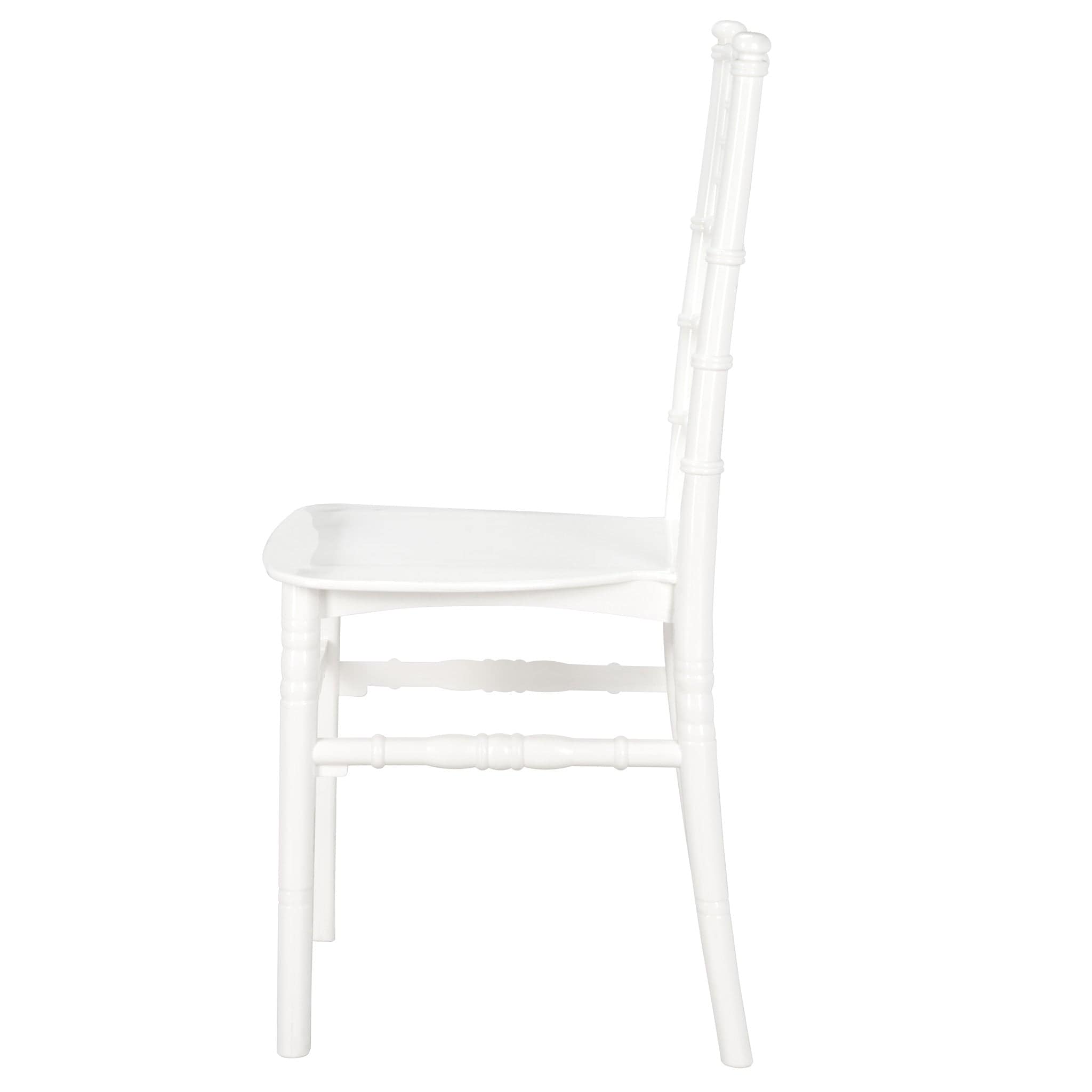 Chivari White BasicResin™ Chiavari Chair CCPW-SG-T