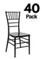 Chivari 40 Chair Pack Black Steel Skeleton™ Resin Chiavari Chair CCRB-STEEL-AX-T-40