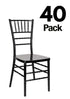 Chivari 40 Chair Pack Black Steel Skeleton™ Resin Chiavari Chair CCRB-STEEL-AX-T-40