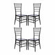 Chivari Black ToughResin Chiavari Chair - 4 Pack - Some Assembly Required CCRB-U-ZG-T-4