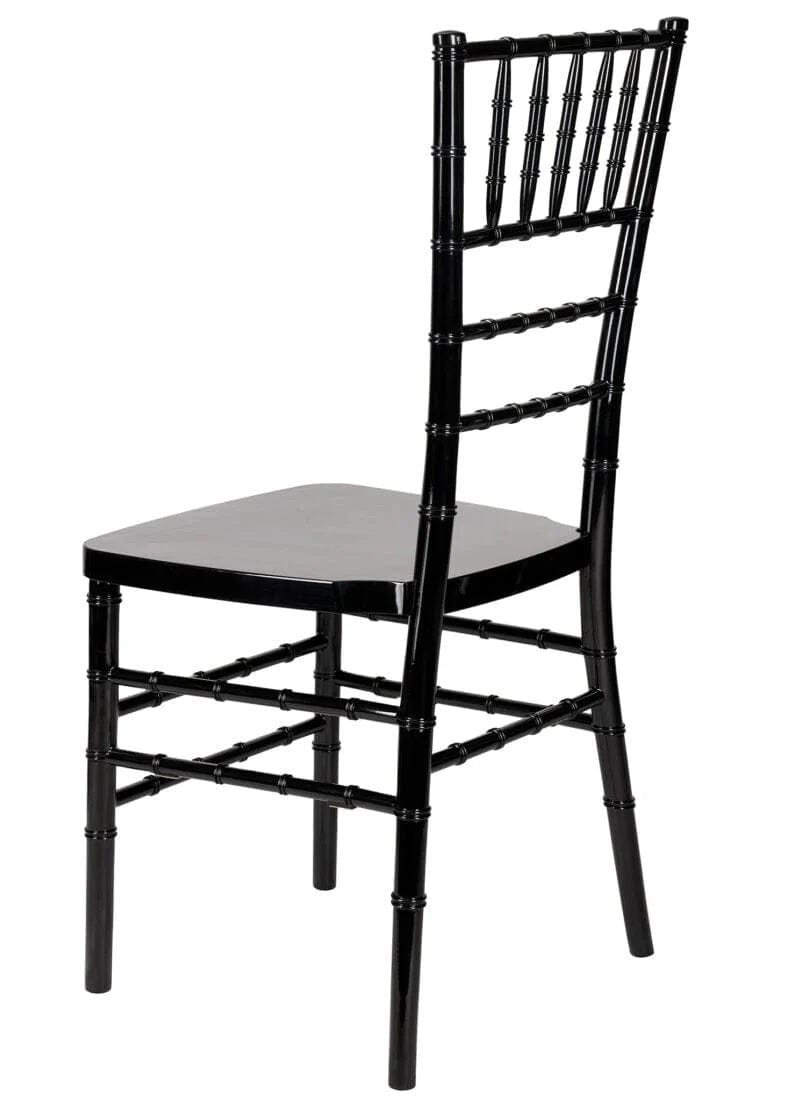 Chivari Black Resin Steel Skeleton™ Chiavari Chair- 4 Pack - Some Assembly Required CCRB-U4-STEEL-AX-T-4