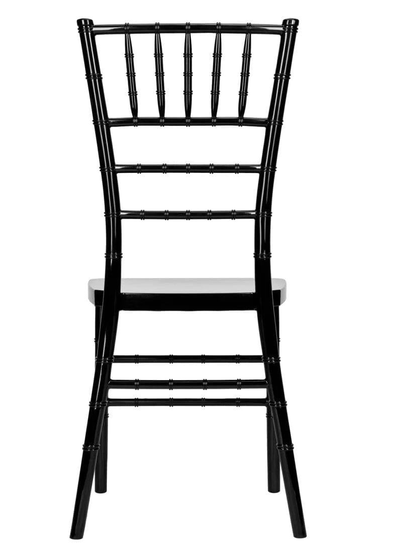 Chivari Black Resin Steel Skeleton™ Chiavari Chair- 4 Pack - Some Assembly Required CCRB-U4-STEEL-AX-T-4