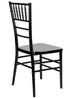 Chivari Black Resin Steel Skeleton™ Chiavari Chair- 4 Pack - Some Assembly Required CCRB-U4-STEEL-AX-T-4