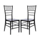 Chivari Black ToughResin Thick Seat Chiavari Chair  - 2 Pack - Some Assembly Required CCRB2-U-ZG-T-2
