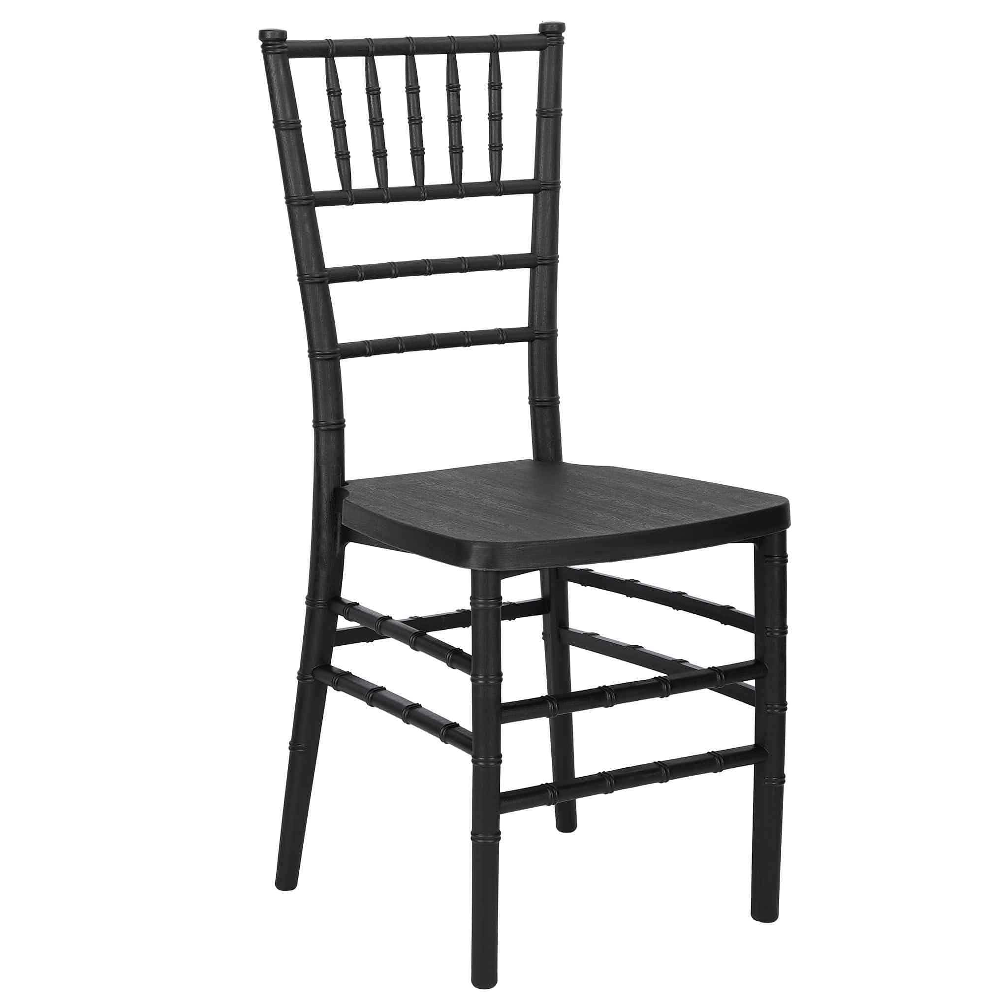 Chivari Black Woodgrain ToughResin™ Chiavari Chair CCRBB-MONO-AX-T