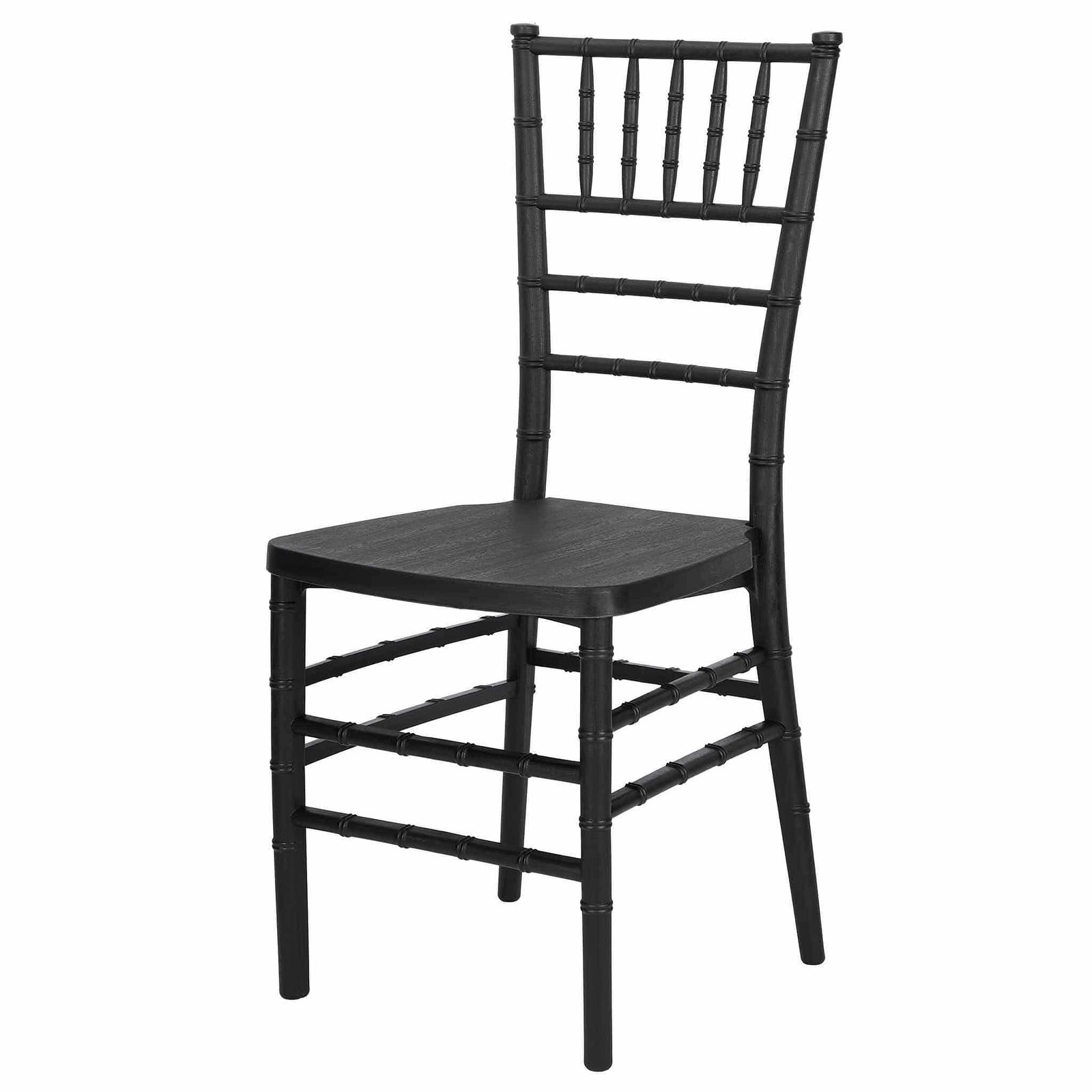 Chivari Black Woodgrain ToughResin™ Chiavari Chair CCRBB-MONO-AX-T