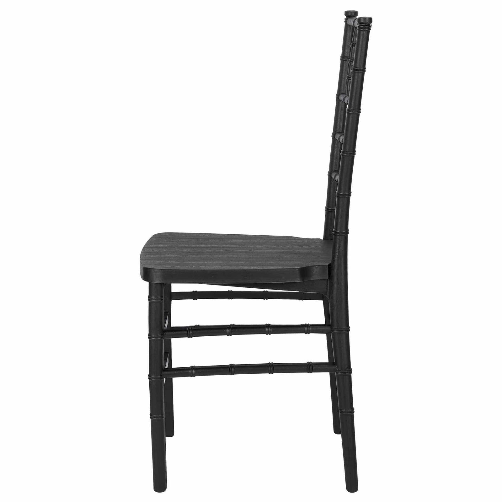Chivari Black Woodgrain ToughResin™ Chiavari Chair CCRBB-MONO-AX-T