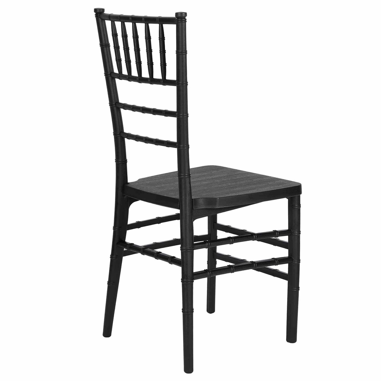 Chivari Black Woodgrain ToughResin™ Chiavari Chair CCRBB-MONO-AX-T