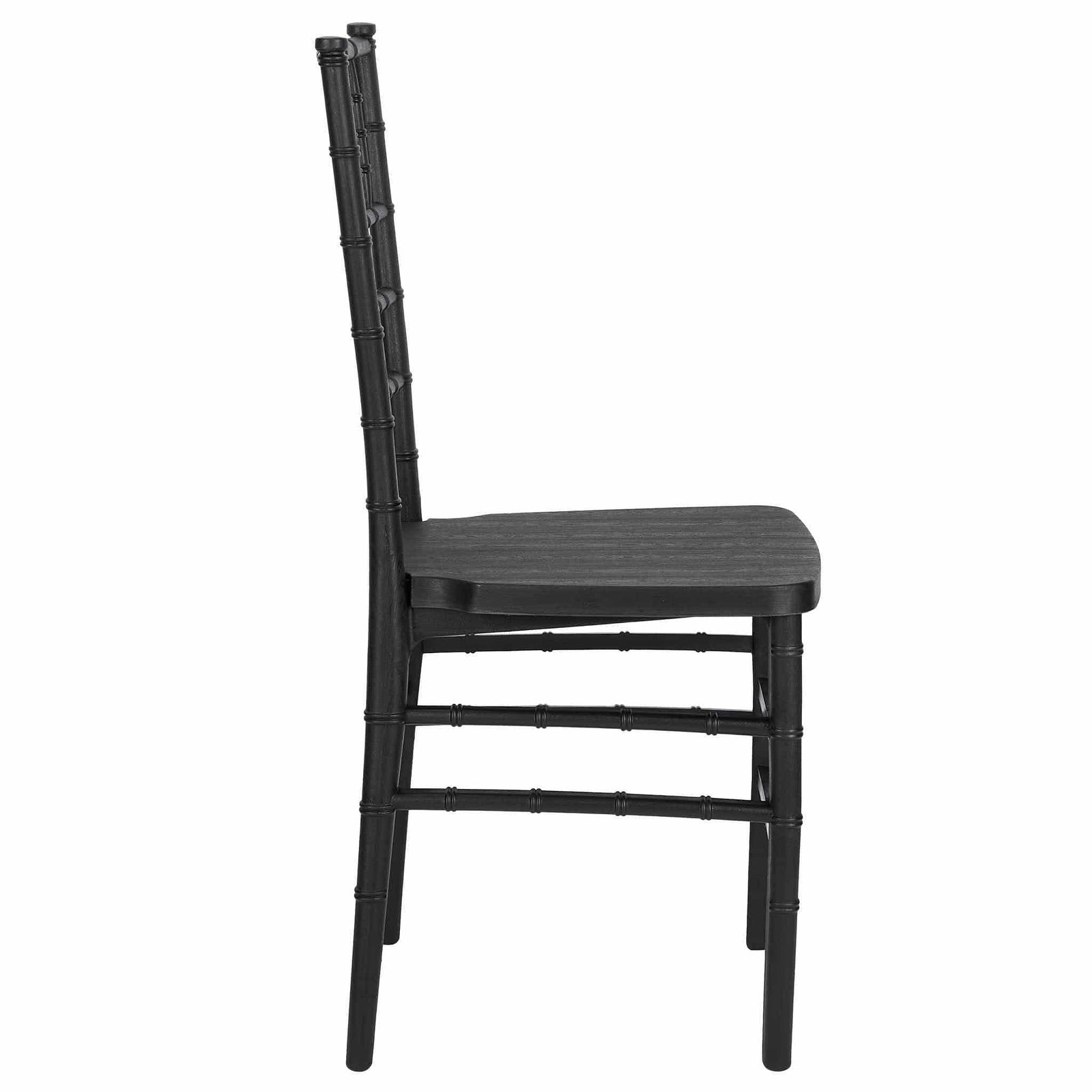 Chivari Black Woodgrain ToughResin™ Chiavari Chair CCRBB-MONO-AX-T