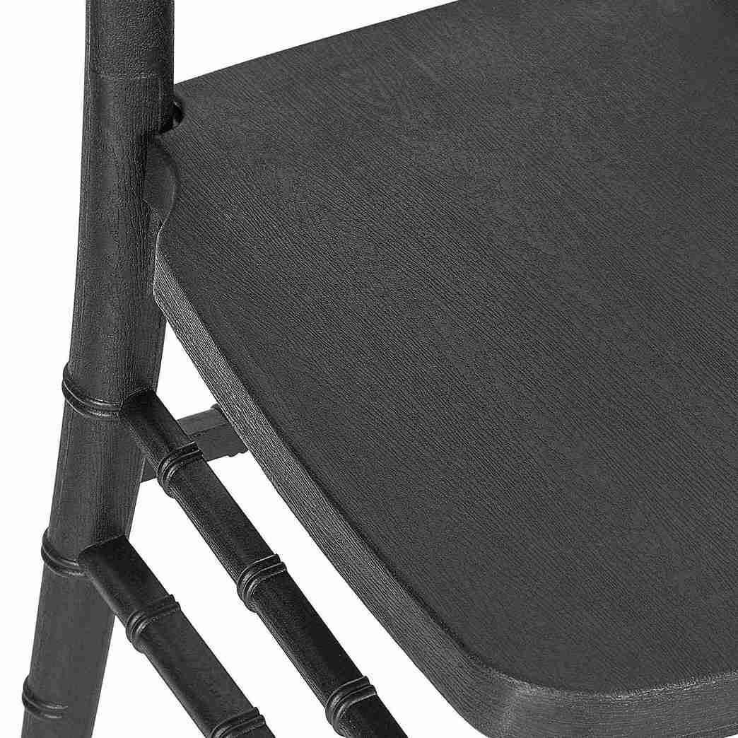 Chivari Black Woodgrain ToughResin™ Chiavari Chair CCRBB-MONO-AX-T