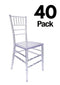 Chivari 40 Chair Pack Clear Resin ThinVisible Seat Chiavari Chair CCRC-MONO-THIN-ZG-T-40