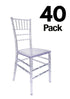 Chivari 40 Chair Pack Clear Resin ThinVisible Seat Chiavari Chair CCRC-MONO-THIN-ZG-T-40