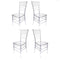 Chivari Clear Resin Pro-Clear Chiavari Chair 4 Chair Bundle Some Assembly Required CCRC-U-ZG-T-4