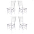 Chivari Clear Resin Pro-Clear Chiavari Chair 4 Chair Bundle Some Assembly Required CCRC-U-ZG-T-4