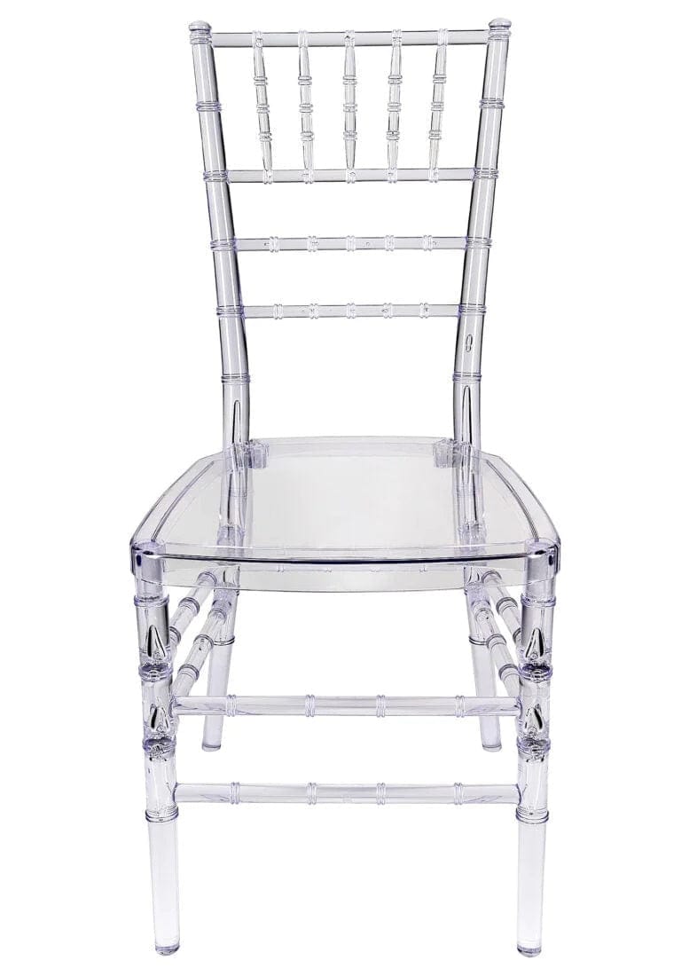 Chivari Clear ToughResin™ Chiavari Chair  - 2 Pack - Some Assembly Required CCRC2-U-ZG-T-2