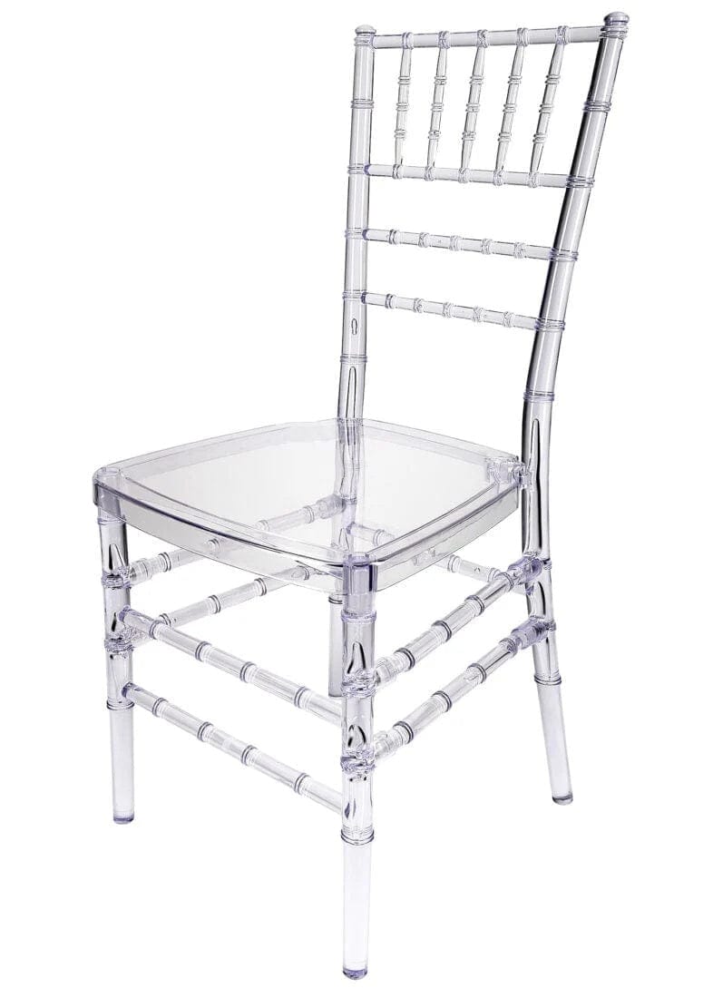Chivari Clear ToughResin™ Chiavari Chair  - 2 Pack - Some Assembly Required CCRC2-U-ZG-T-2