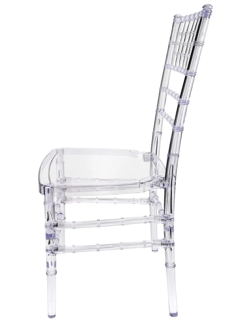 Chivari Clear ToughResin™ Chiavari Chair  - 2 Pack - Some Assembly Required CCRC2-U-ZG-T-2