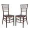 Chivari Fruitwood WoodGrain Resin Steel Skeleton™ Chiavari Chair- 2 Pack - Some Assembly Required CCRF-U2-STEEL-AX-T-2