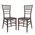 Chivari Fruitwood WoodGrain Resin Steel Skeleton™ Chiavari Chair- 2 Pack - Some Assembly Required CCRF-U2-STEEL-AX-T-2