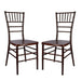 Chivari Fruitwood WoodGrain Resin Steel Skeleton™ Chiavari Chair- 2 Pack - Some Assembly Required CCRF-U2-STEEL-AX-T-2