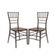 Chivari Fruitwood Resin Steel Skeleton™ Chiavari Chair- 2 Pack - Some Assembly Required CCRF-U2-STEEL-AX-T-2