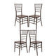 Chivari Fruitwood Resin Steel Skeleton™ Chiavari Chair- 4 Pack - Some Assembly Required CCRF-U4-STEEL-AX-T-4