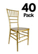Chivari 40 Chair Pack Classic Gold Steel Skeleton™ Resin Chiavari Chair CCRG-STEEL-AX-T-40