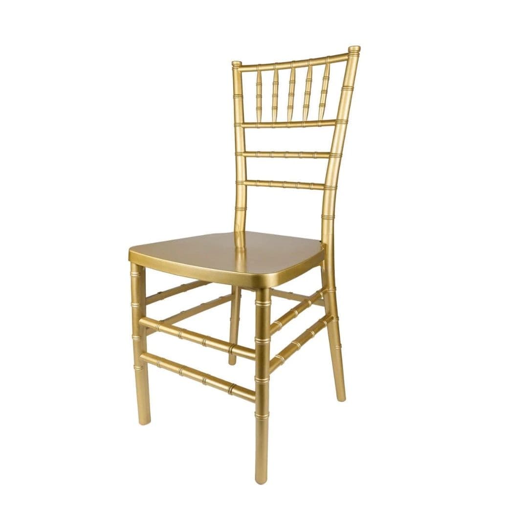 Chivari Gold ToughResin Chiavari Chair - 4 Pack - Some Assembly Required CCRG-U-ZG-T-4