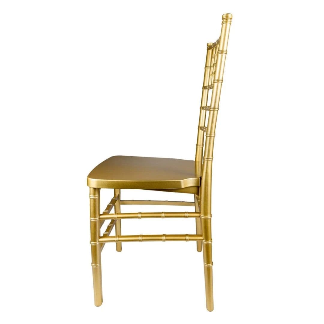 Chivari Gold ToughResin Chiavari Chair - 4 Pack - Some Assembly Required CCRG-U-ZG-T-4