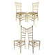 Chivari Gold ToughResin Chiavari Chair - 4 Pack - Some Assembly Required CCRG-U-ZG-T-4
