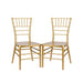 Chivari Gold Bullion Resin Steel Skeleton™ Chiavari Chair- 2 Pack - Some Assembly Required CCRGB-U2-STEEL-AX-T-2