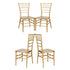 Chivari Gold Bullion Resin Steel Skeleton™ Chiavari Chair- 4 Pack - Some Assembly Required CCRGB-U4-STEEL-AX-T-4