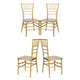 Chivari Gold Bullion Resin Steel Skeleton™ Chiavari Chair- 4 Pack - Some Assembly Required CCRGB-U4-STEEL-AX-T-4