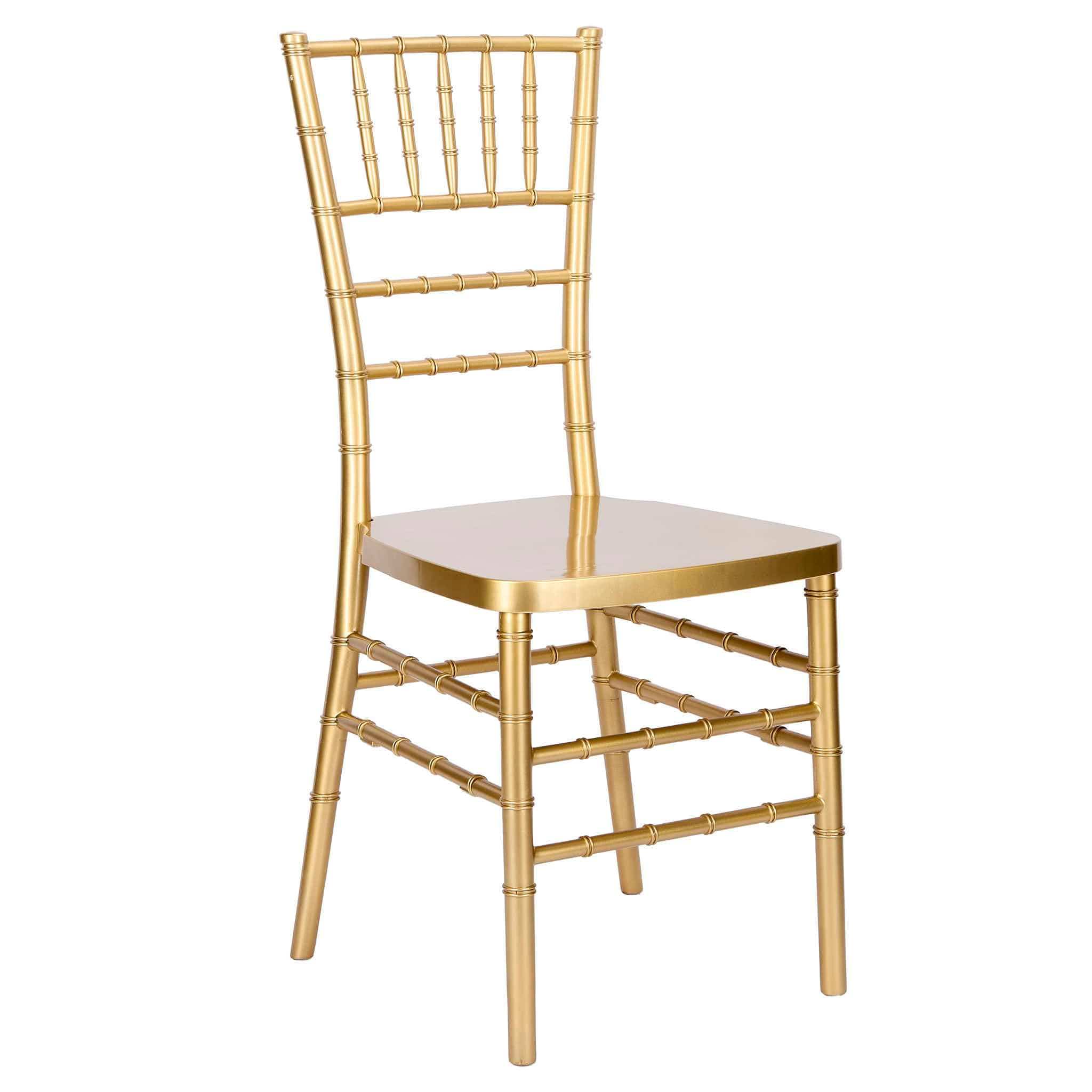 Chivari Gold Bullion Resin Steel Skeleton™ Chiavari Chair with Color Core CCRGBCC-ST-A
