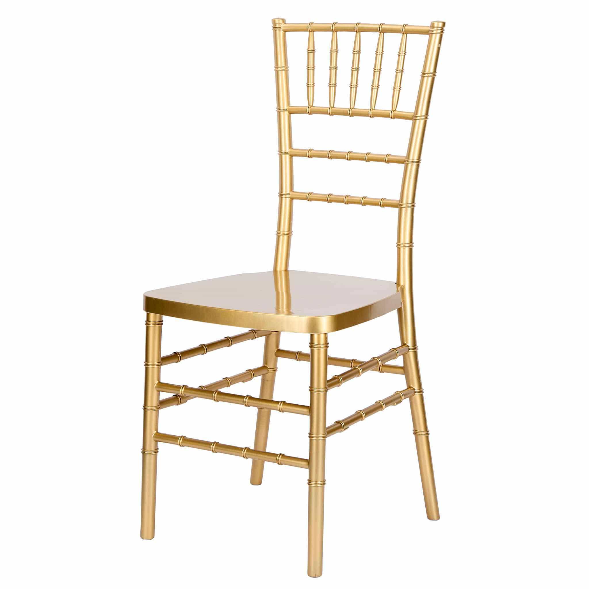 Chivari Gold Bullion Resin Steel Skeleton™ Chiavari Chair with Color Core CCRGBCC-ST-A