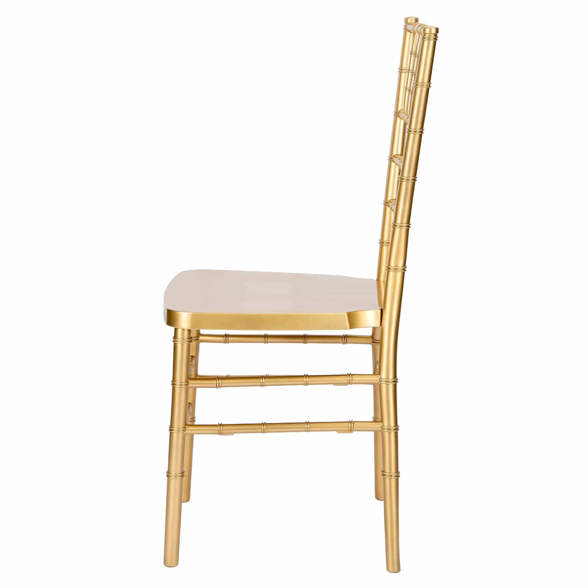 Chivari Gold Bullion Resin Steel Skeleton™ Chiavari Chair with Color Core CCRGBCC-ST-A