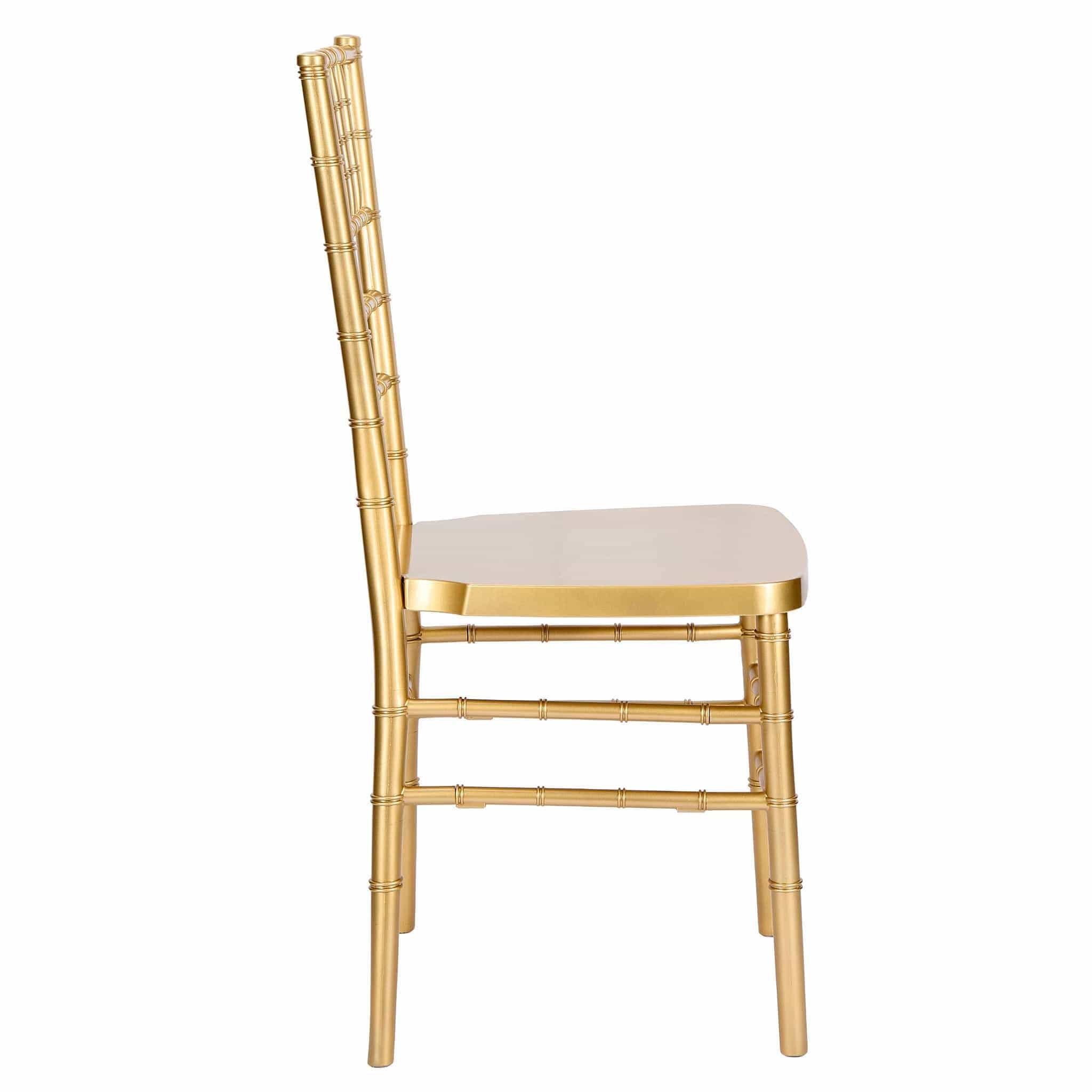 Chivari Gold Bullion Resin Steel Skeleton™ Chiavari Chair with Color Core CCRGBCC-ST-A