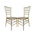 Chivari Sparkling Gold Champagne Resin Steel Skeleton™ Chiavari Chair- 2 Pack - Some Assembly Required CCRGSP-U2-STEEL-AX-T-2
