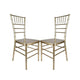 Chivari Sparkling Gold Champagne Resin Steel Skeleton™ Chiavari Chair- 2 Pack - Some Assembly Required CCRGSP-U2-STEEL-AX-T-2