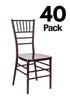 Chivari 40 Chair Pack Mahogany Steel Skeleton™ Resin Chiavari Chair CCRM-STEEL-AX-T-40
