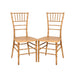 Chivari Natural WoodGrain™ Resin Steel Skeleton™ Chiavari Chair- 2 Pack - Some Assembly Required CCRN-U2-STEEL-AX-T-2