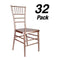 Chivari 32 Chiavari Chair Package - Sparkling Rose Gold Steel Skeleton™ Resin CCRRGSP-ST-32KT-AX