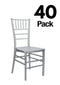 Chivari 40 Chair Pack Silver ToughResin™ Chiavari Chair CCRS-MONO-AX-T-40